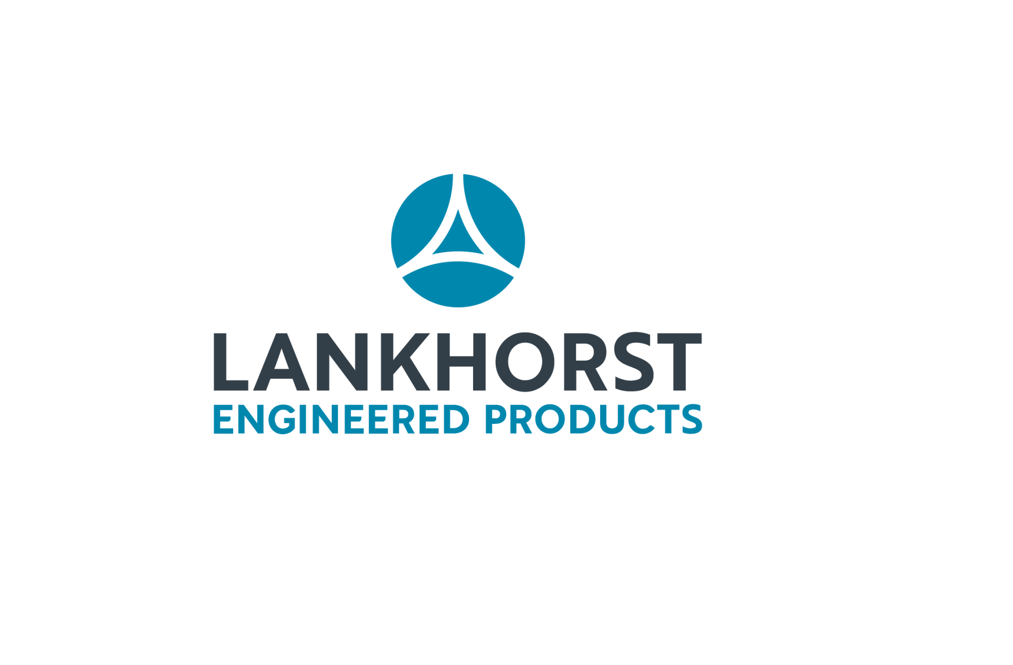 Lankhorst engineered products logo zwarte blauwe letters met symbool