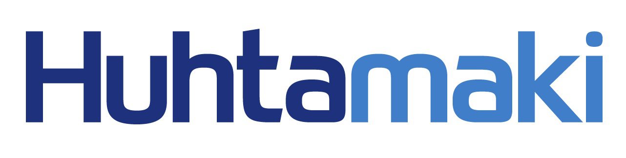 Huhtamaki logo blauwe letters home