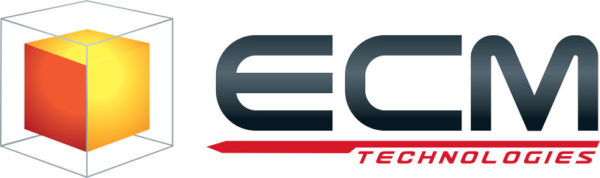 ECM Technologies logo home zwart rood