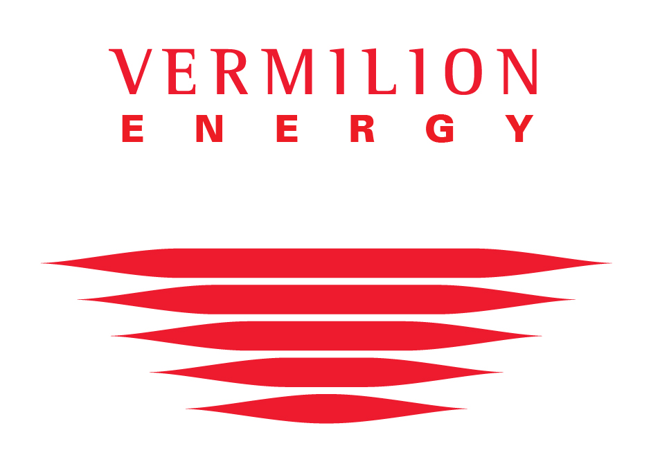 Vermillion Energy logo rode letters home ruiten