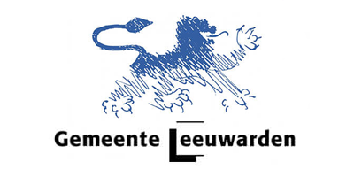 Gemeente Leeuwarden logo met blauw symbool