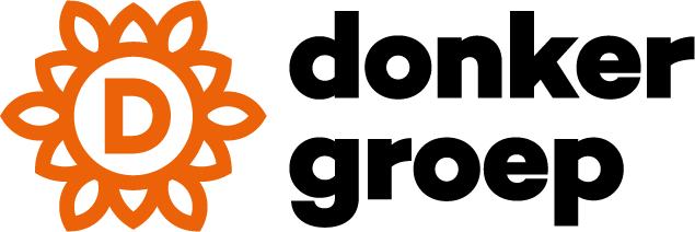 Donker Groep logo met oranje icoon