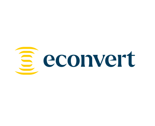 Econvert Water & Energy Logo met geel icoon home