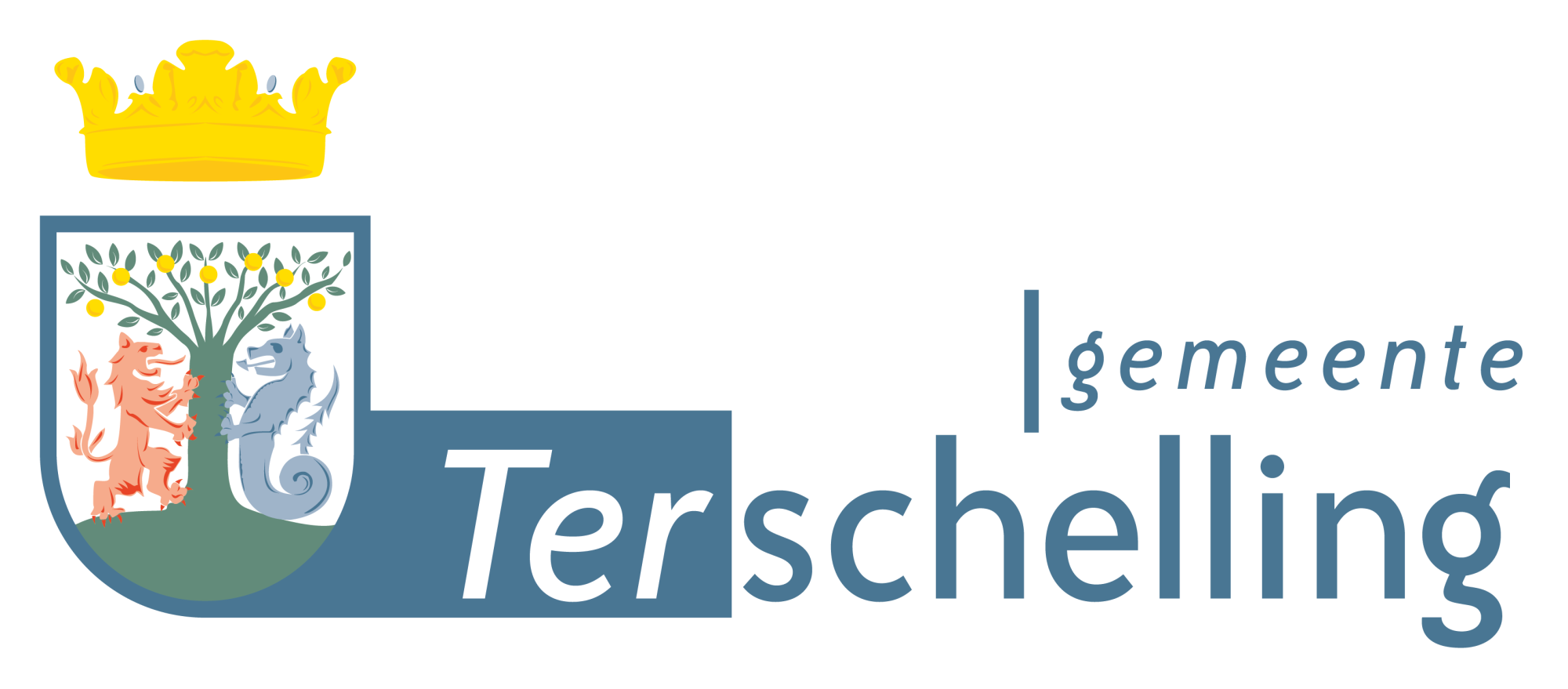 Gemeente Terschelling logo geel blauw rood groen transparante achtergrond